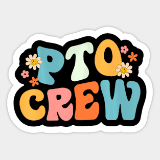 Crew Groovy Teacher Student Parent Sticker